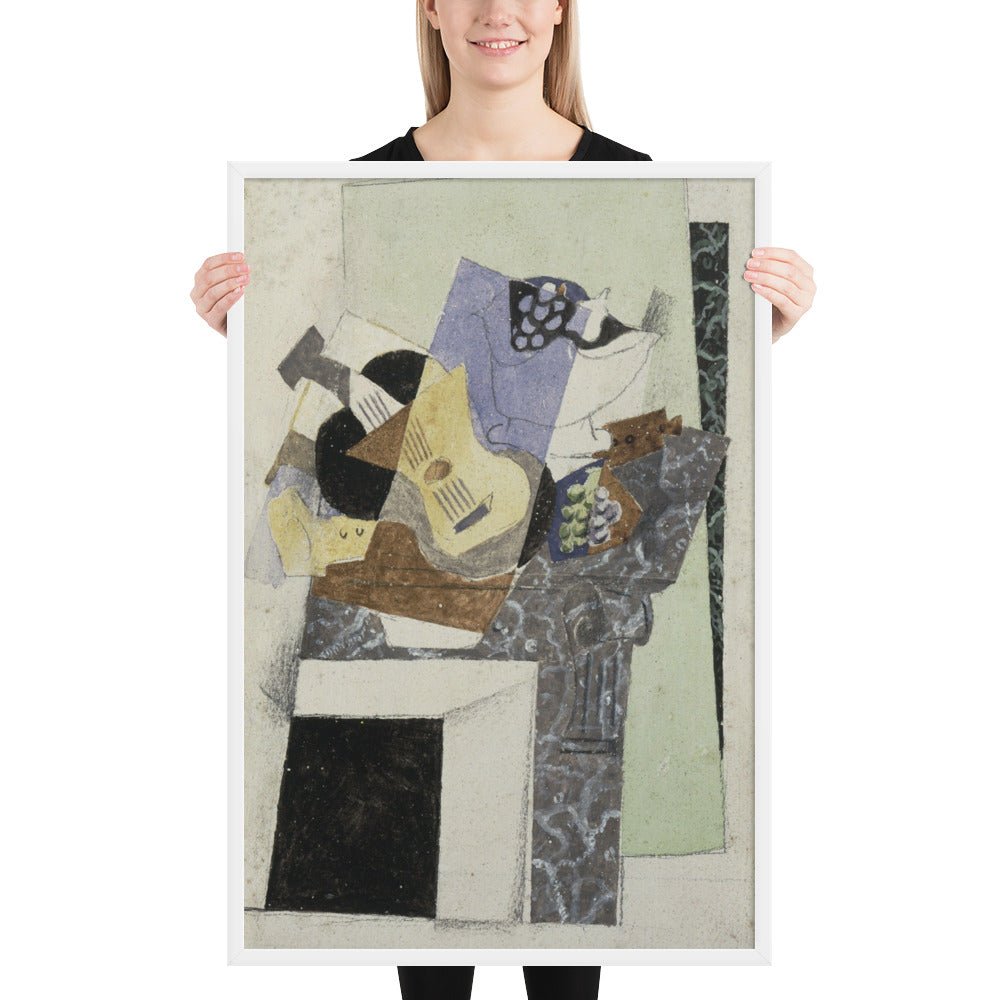 Stil Life on a Mantelpiece by Georges Braque, Framed poster