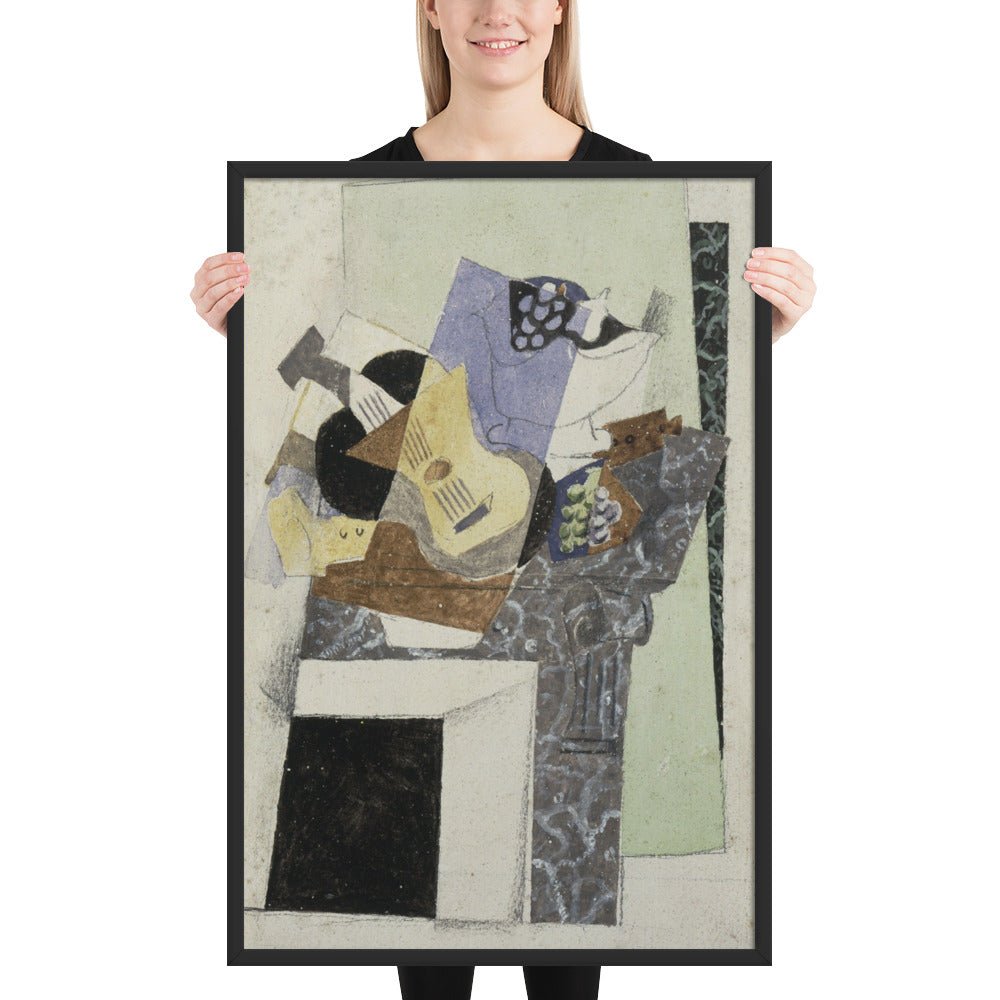 Stil Life on a Mantelpiece by Georges Braque, Framed poster
