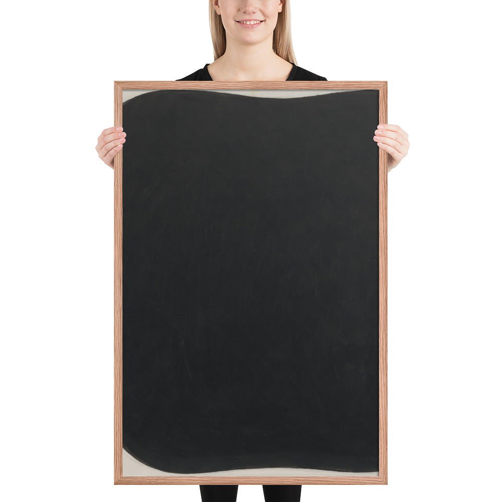 Study for Black Ripe by Ellsworth Kelly, Framed poster