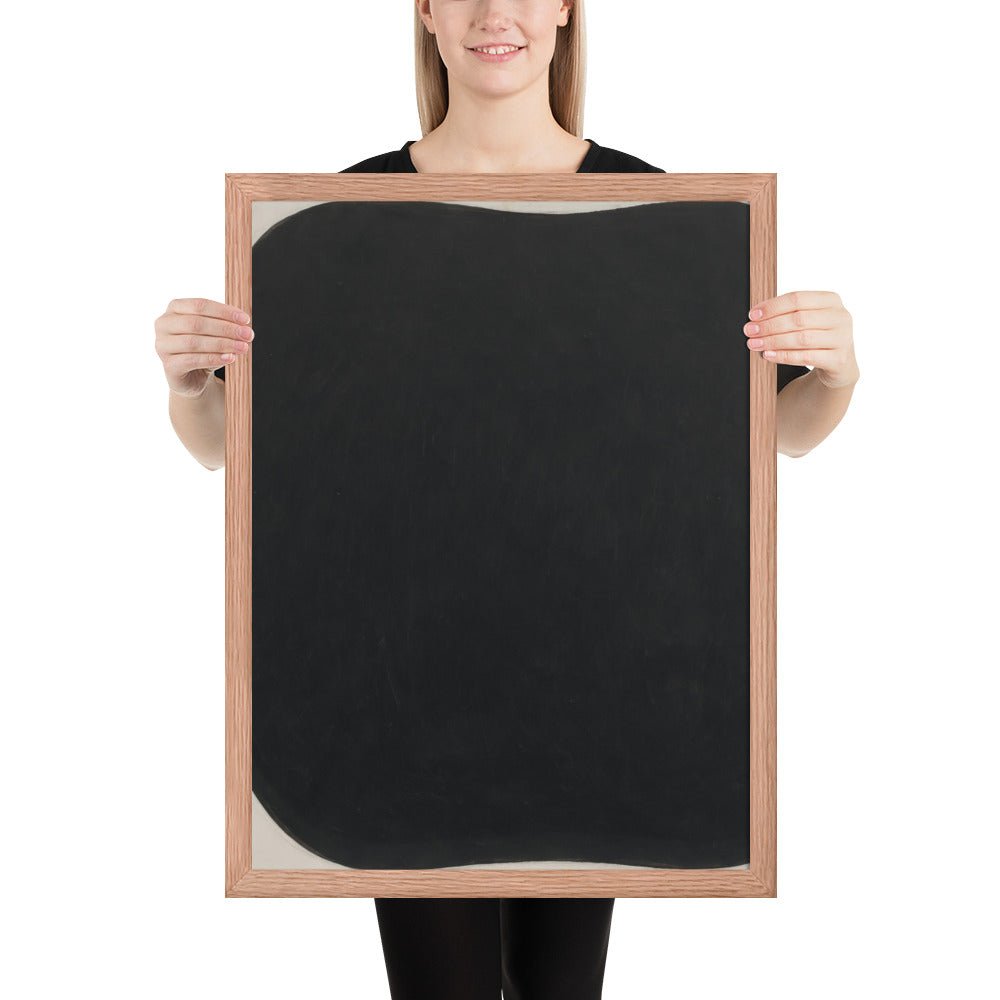 Study for Black Ripe by Ellsworth Kelly, Framed poster