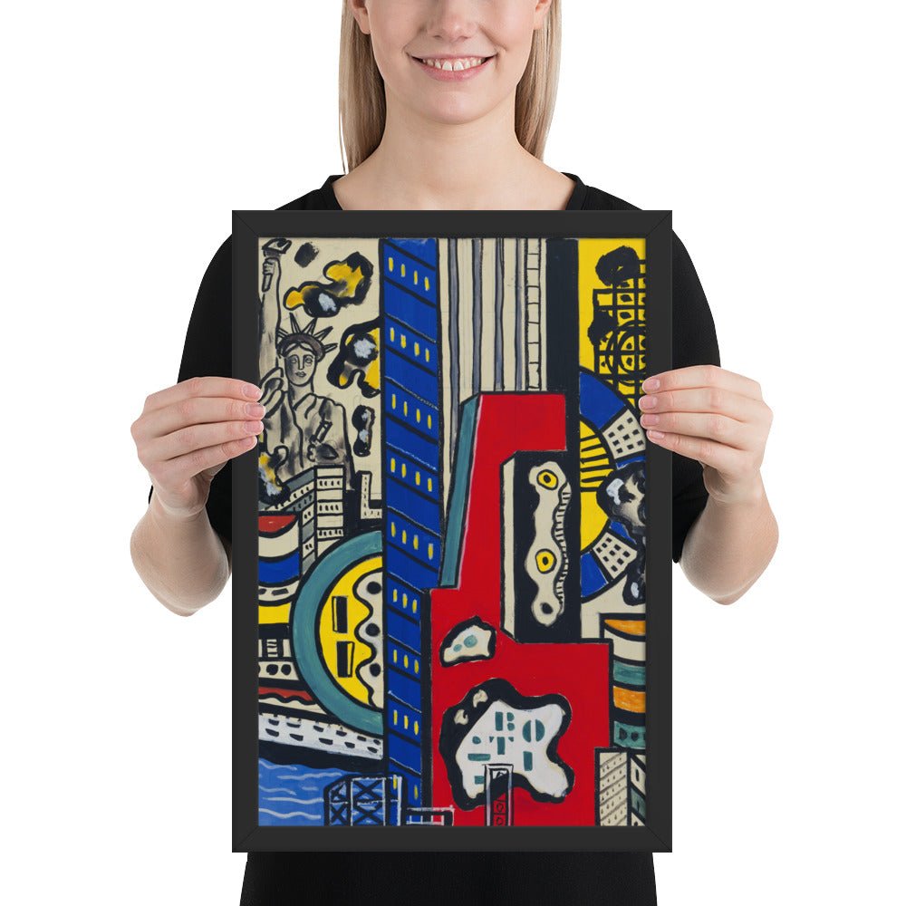 Study for Cinematic Mural, Study III by Fernand Léger, Framed poster