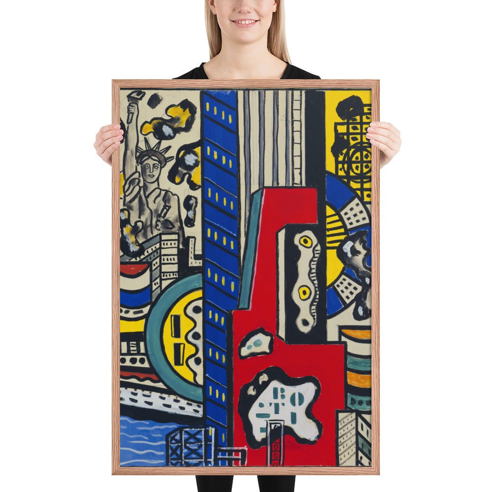 Study for Cinematic Mural, Study III by Fernand Léger, Framed poster