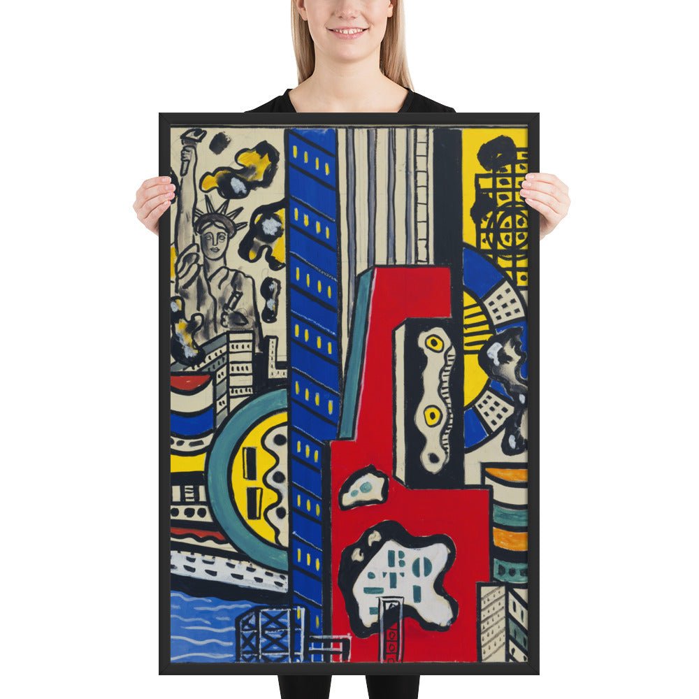 Study for Cinematic Mural, Study III by Fernand Léger, Framed poster