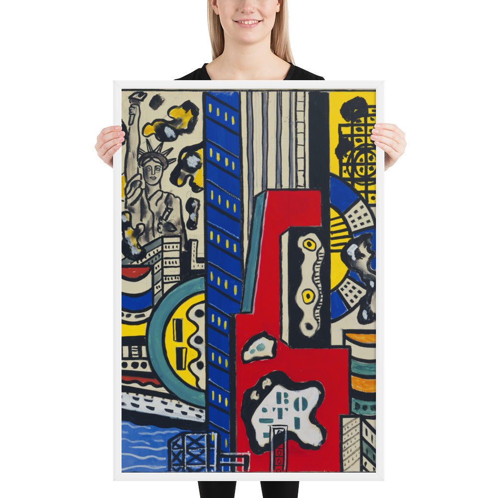 Study for Cinematic Mural, Study III by Fernand Léger, Framed poster