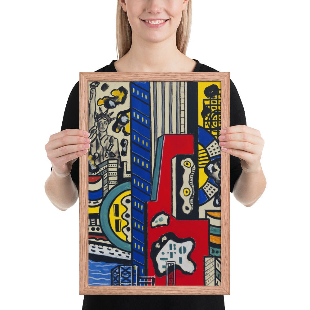 Study for Cinematic Mural, Study III by Fernand Léger, Framed poster