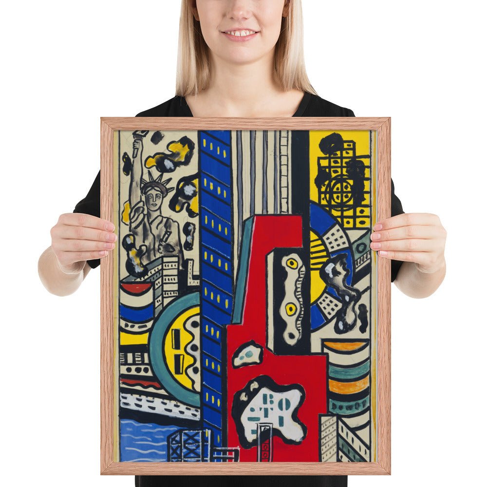 Study for Cinematic Mural, Study III by Fernand Léger, Framed poster
