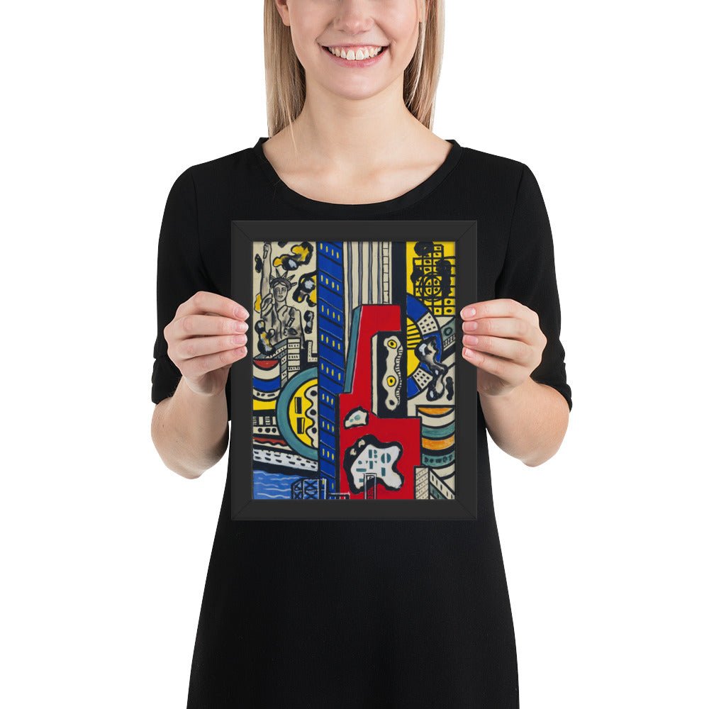 Study for Cinematic Mural, Study III by Fernand Léger, Framed poster