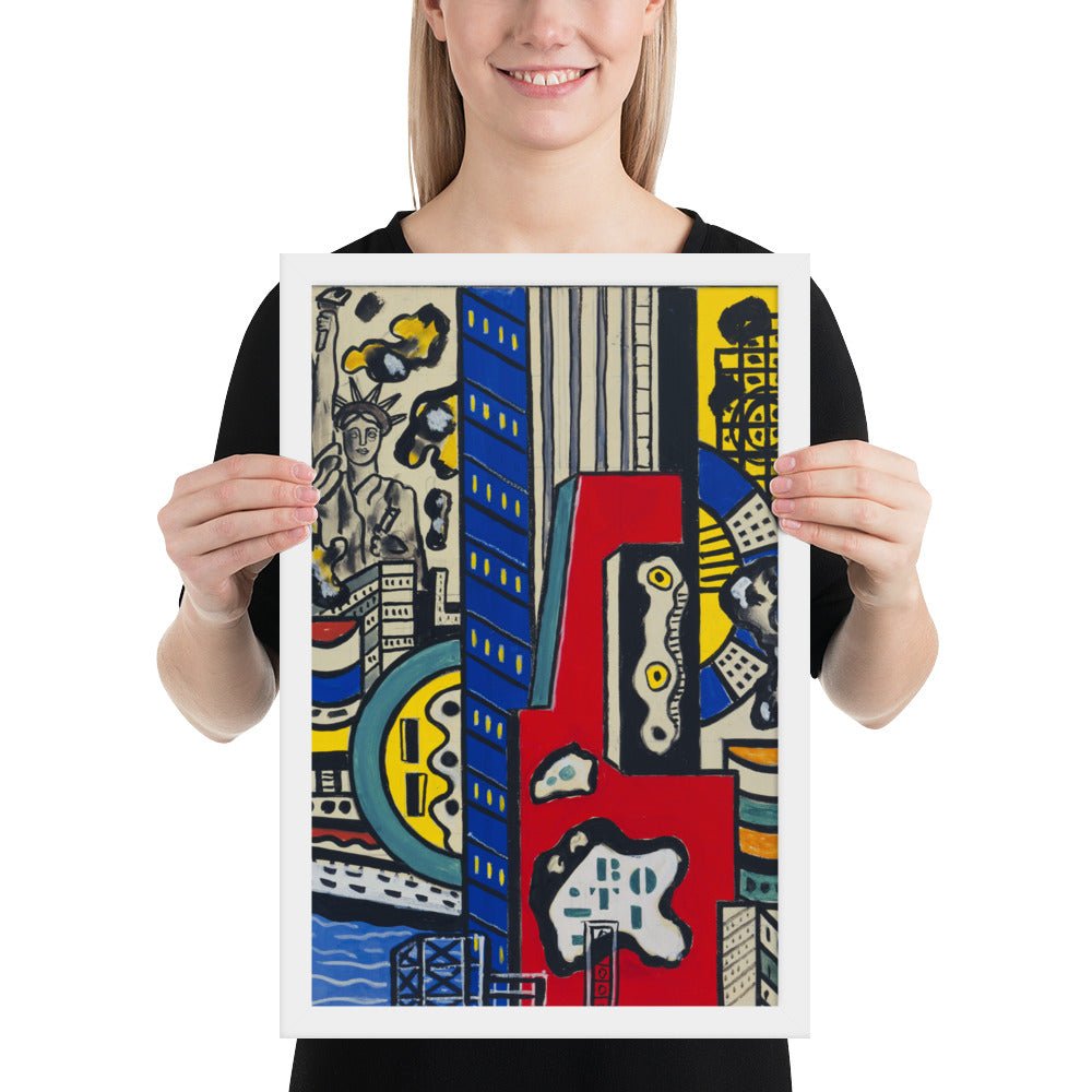 Study for Cinematic Mural, Study III by Fernand Léger, Framed poster