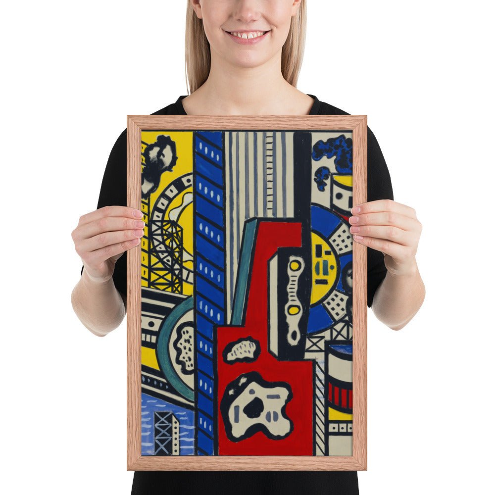 Study for Cinematic Mural, Study IV by Fernand Léger, Framed poster