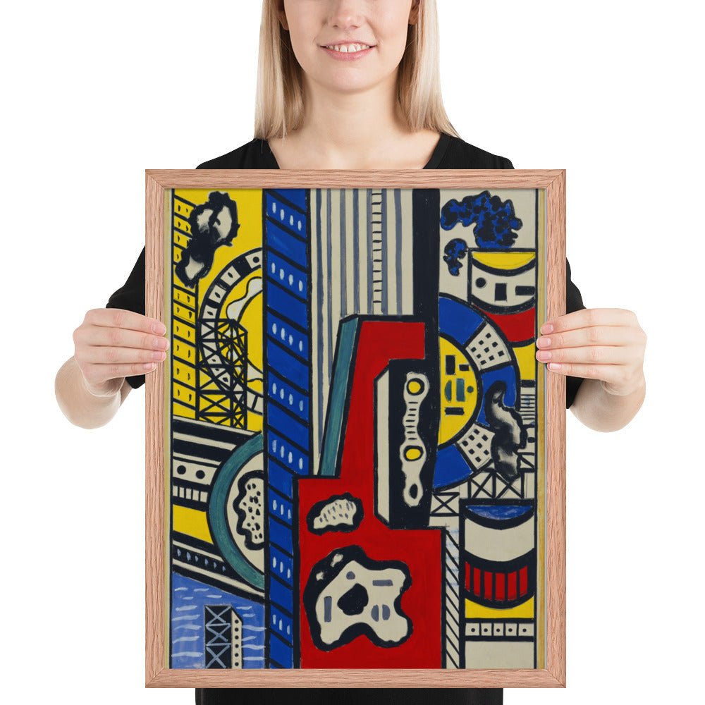 Study for Cinematic Mural, Study IV by Fernand Léger, Framed poster