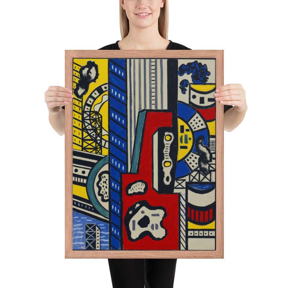 Study for Cinematic Mural, Study IV by Fernand Léger, Framed poster