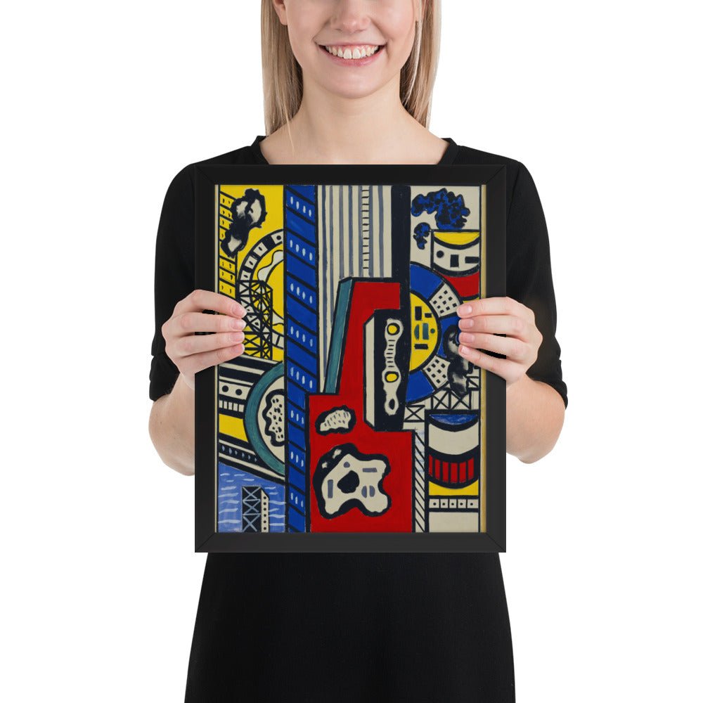 Study for Cinematic Mural, Study IV by Fernand Léger, Framed poster