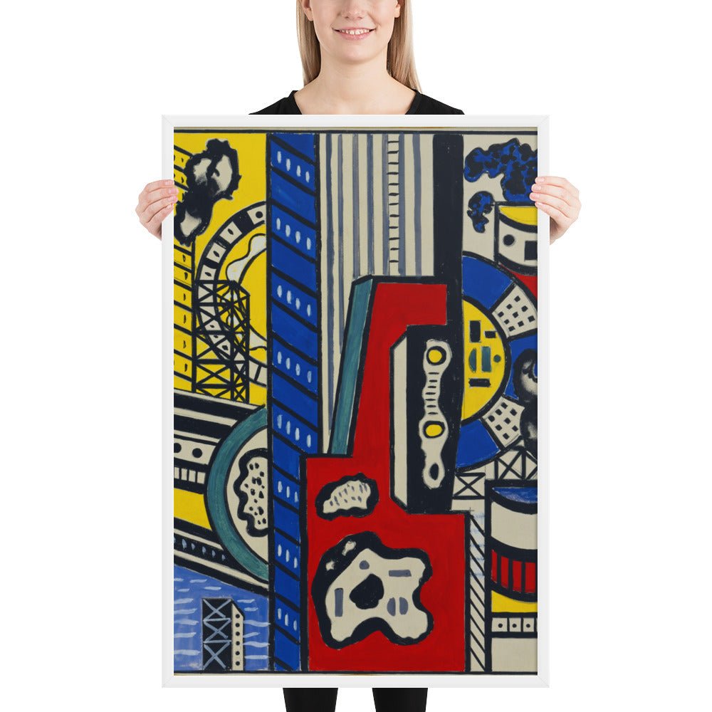 Study for Cinematic Mural, Study IV by Fernand Léger, Framed poster