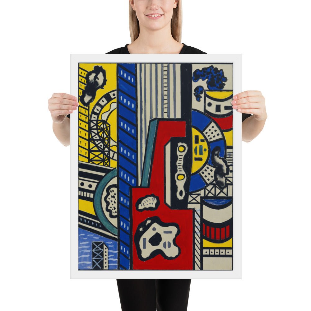 Study for Cinematic Mural, Study IV by Fernand Léger, Framed poster