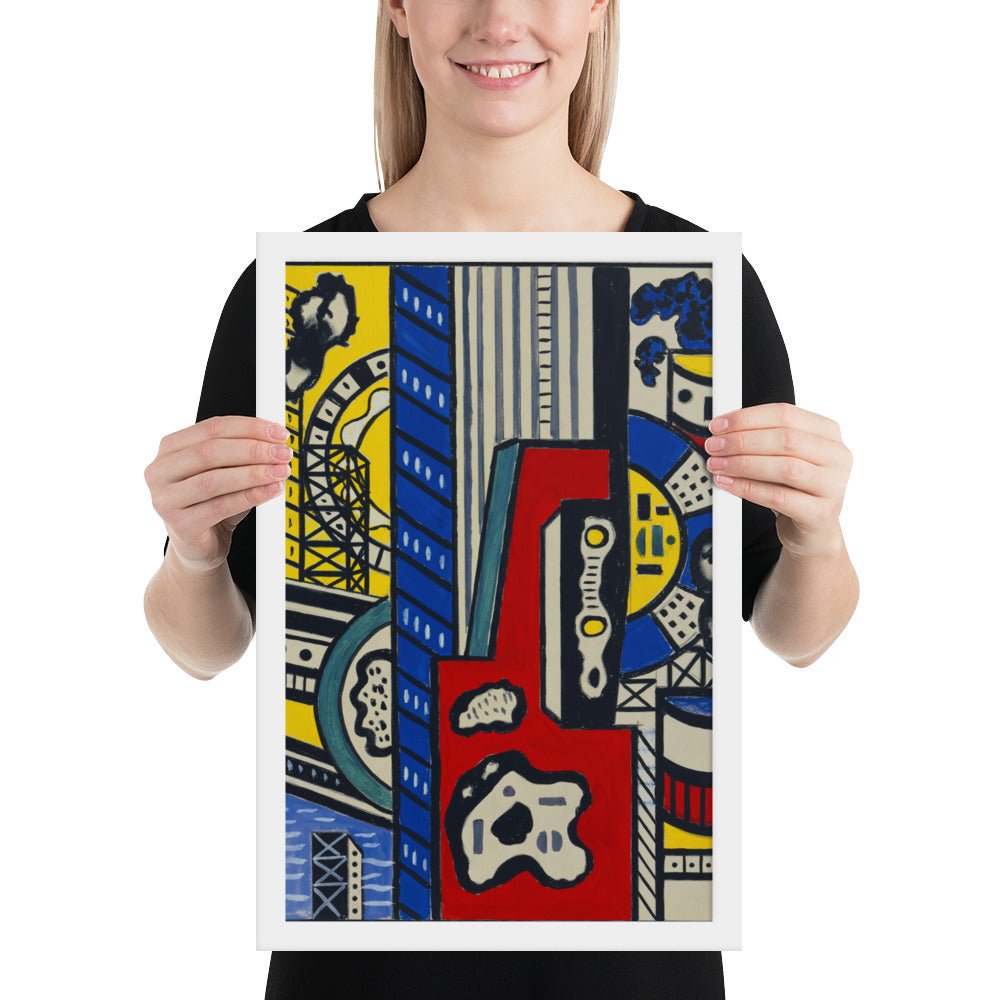Study for Cinematic Mural, Study IV by Fernand Léger, Framed poster