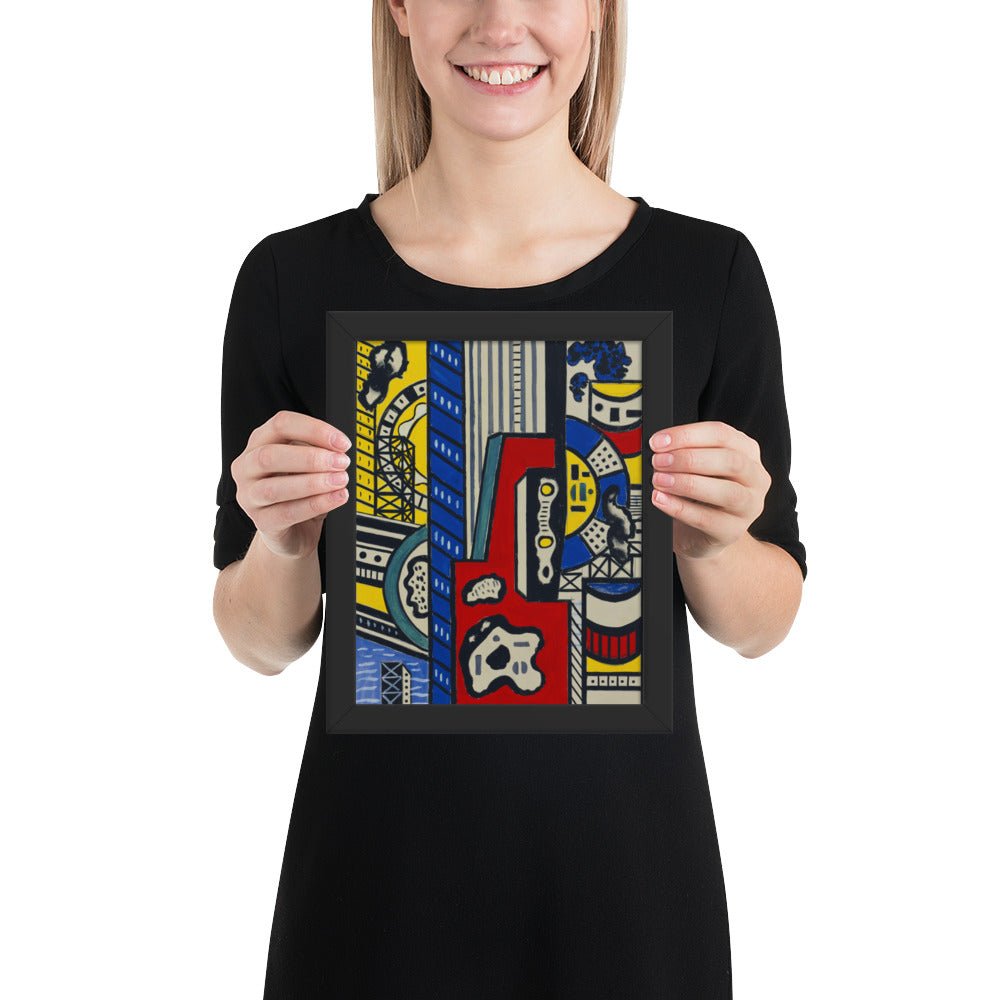 Study for Cinematic Mural, Study IV by Fernand Léger, Framed poster