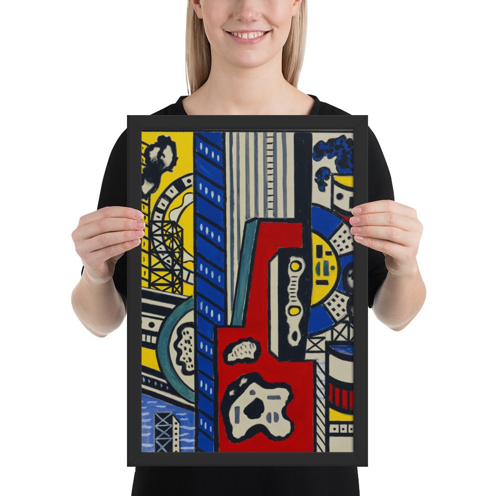 Study for Cinematic Mural, Study IV by Fernand Léger, Framed poster