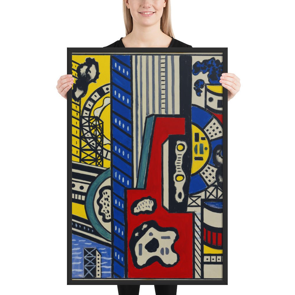 Study for Cinematic Mural, Study IV by Fernand Léger, Framed poster