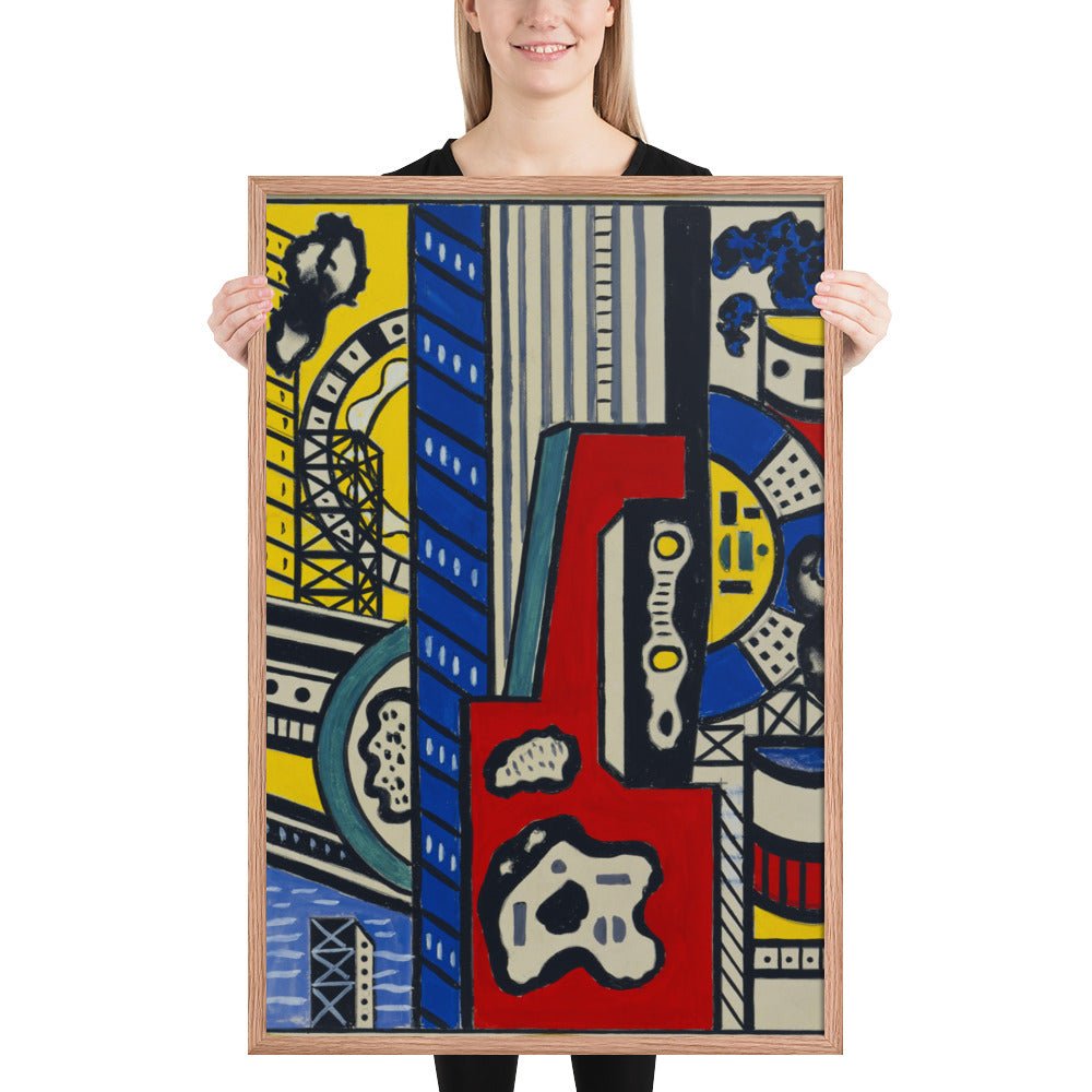 Study for Cinematic Mural, Study IV by Fernand Léger, Framed poster