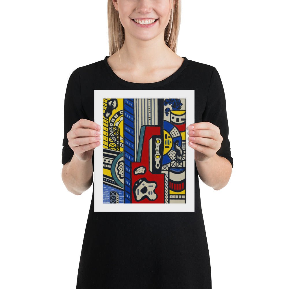 Study for Cinematic Mural, Study IV by Fernand Léger, Framed poster