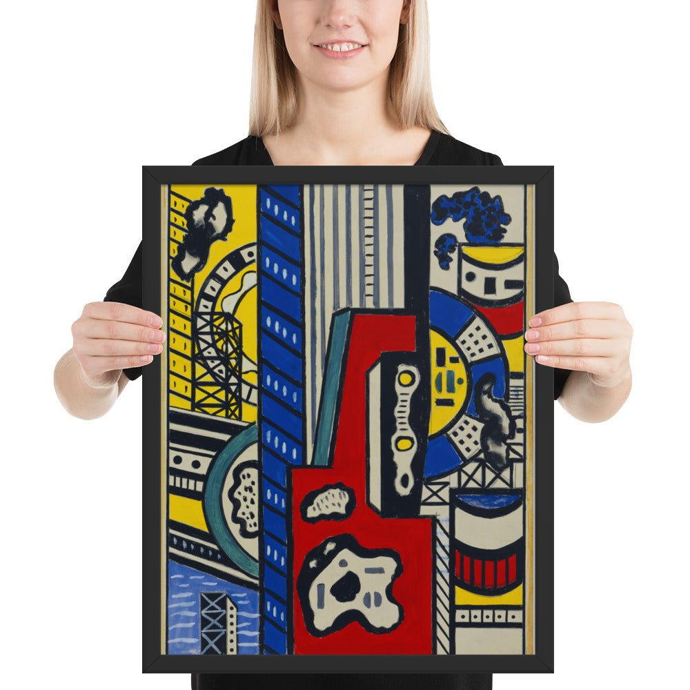 Study for Cinematic Mural, Study IV by Fernand Léger, Framed poster