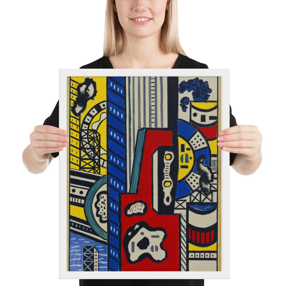 Study for Cinematic Mural, Study IV by Fernand Léger, Framed poster