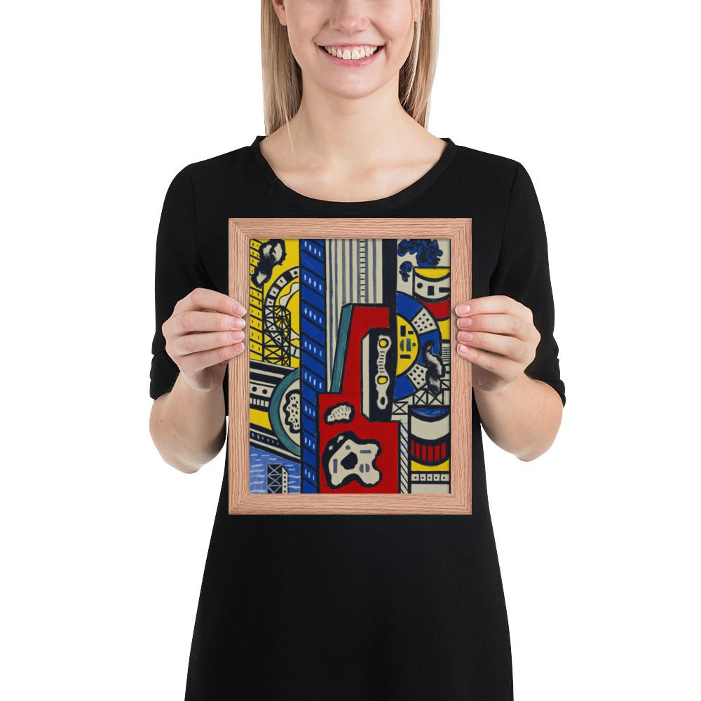 Study for Cinematic Mural, Study IV by Fernand Léger, Framed poster