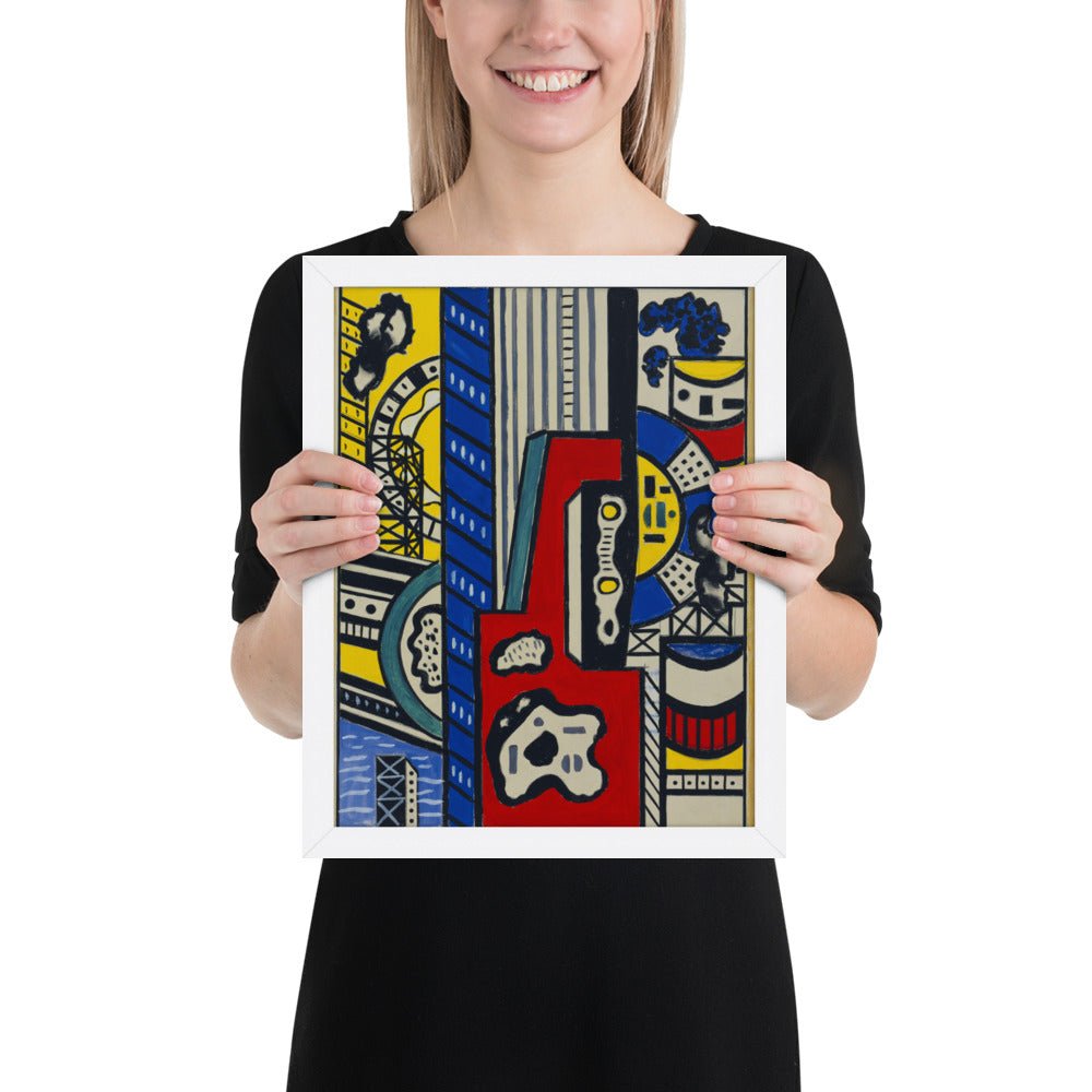 Study for Cinematic Mural, Study IV by Fernand Léger, Framed poster