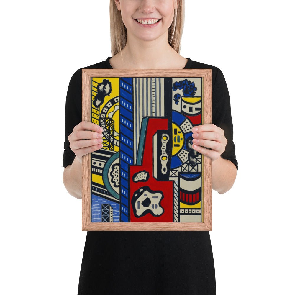 Study for Cinematic Mural, Study IV by Fernand Léger, Framed poster