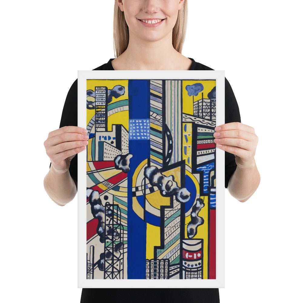 Study for Cinematic Mural, Study V by Fernand Léger, Framed poster
