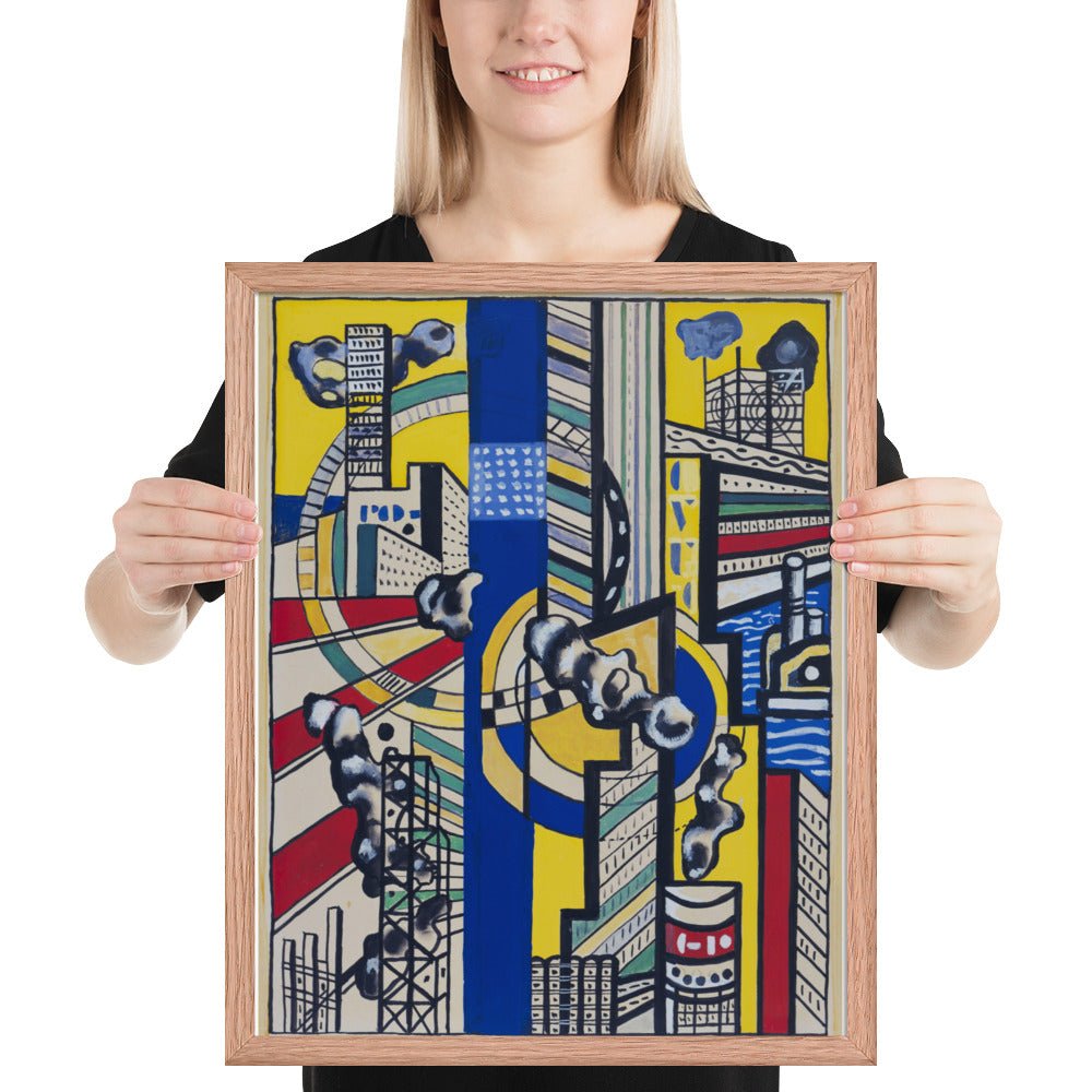 Study for Cinematic Mural, Study V by Fernand Léger, Framed poster