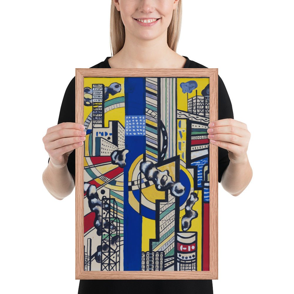 Study for Cinematic Mural, Study V by Fernand Léger, Framed poster