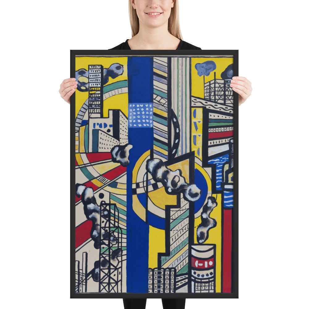 Study for Cinematic Mural, Study V by Fernand Léger, Framed poster