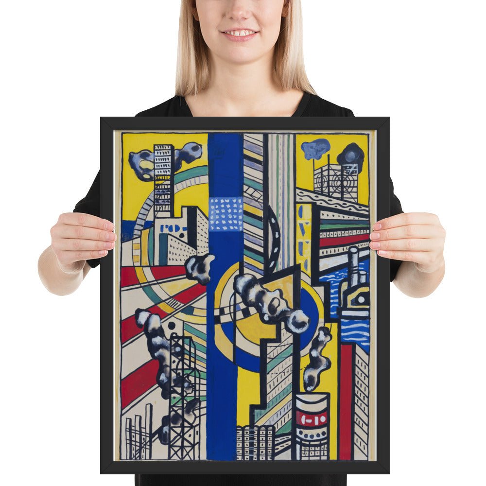 Study for Cinematic Mural, Study V by Fernand Léger, Framed poster
