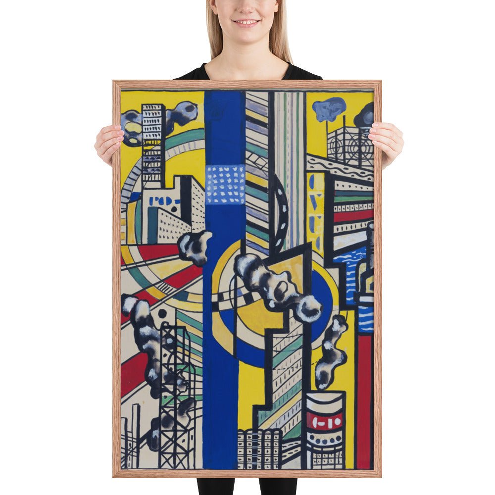 Study for Cinematic Mural, Study V by Fernand Léger, Framed poster