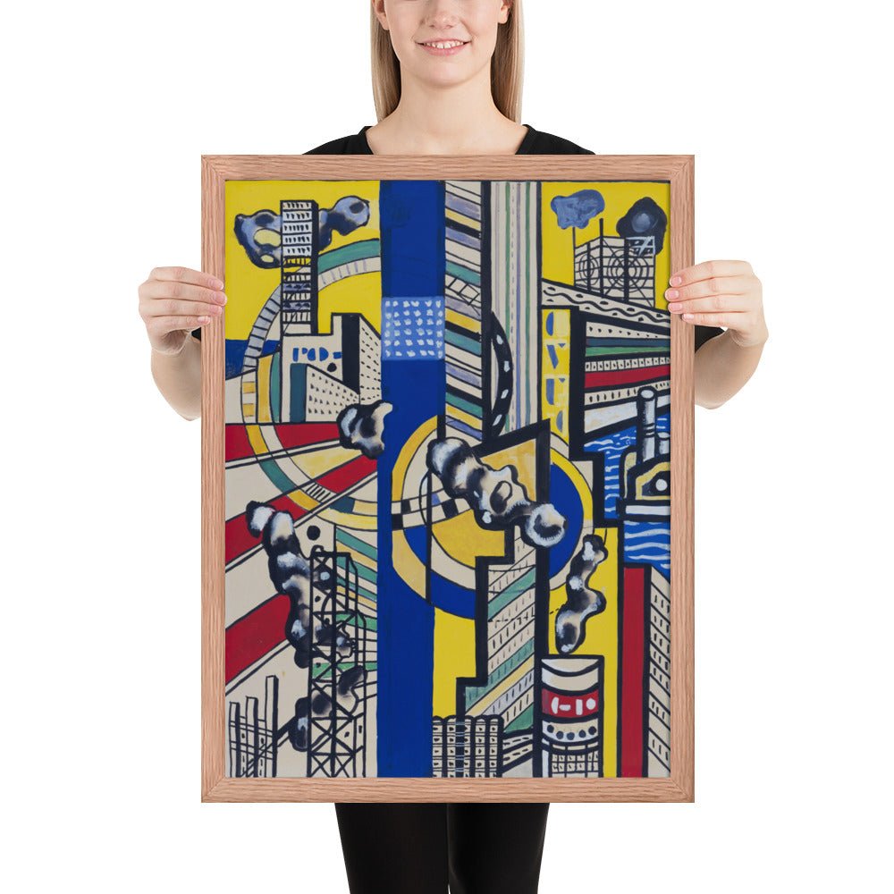 Study for Cinematic Mural, Study V by Fernand Léger, Framed poster