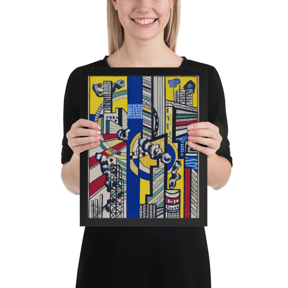 Study for Cinematic Mural, Study V by Fernand Léger, Framed poster
