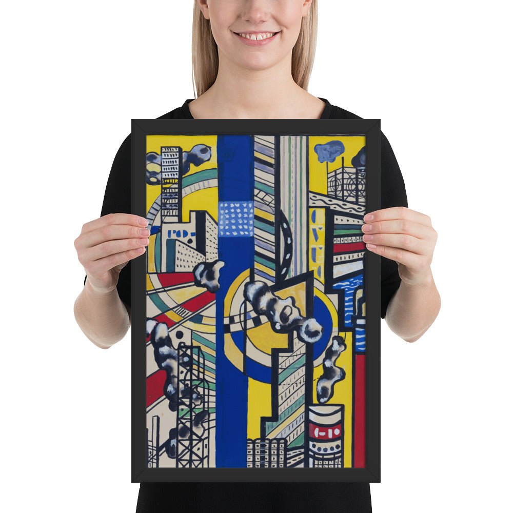 Study for Cinematic Mural, Study V by Fernand Léger, Framed poster