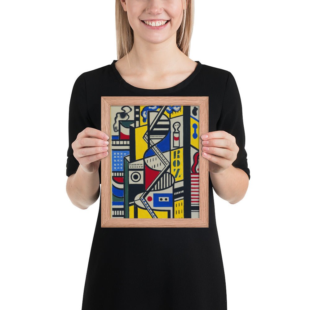 Study for Cinematic Mural, Study VI by Fernand Léger, Framed poster
