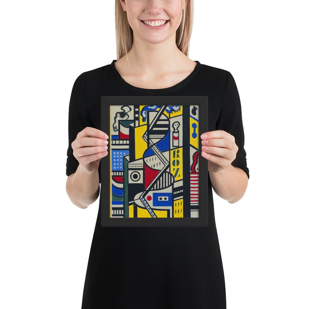 Study for Cinematic Mural, Study VI by Fernand Léger, Framed poster
