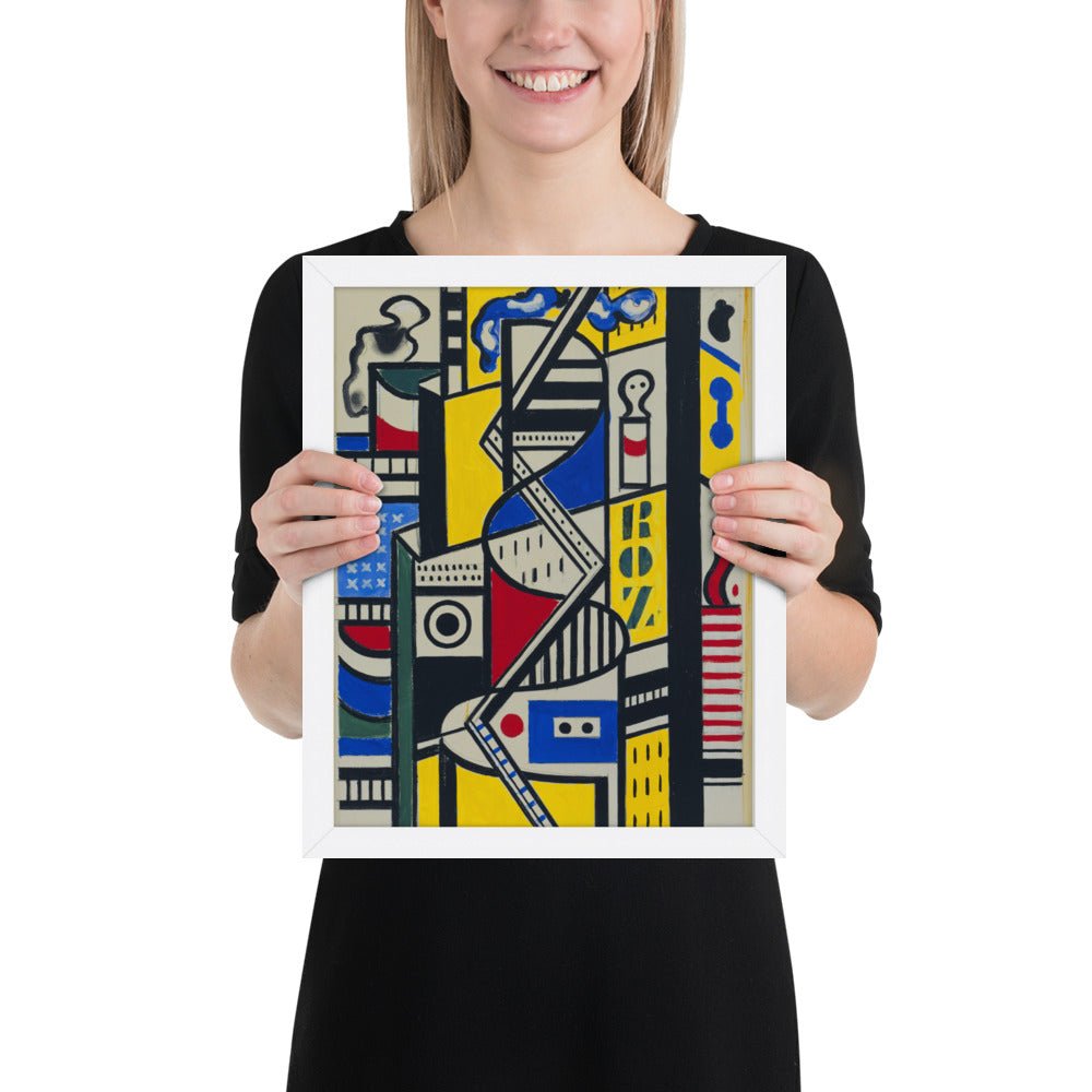 Study for Cinematic Mural, Study VI by Fernand Léger, Framed poster