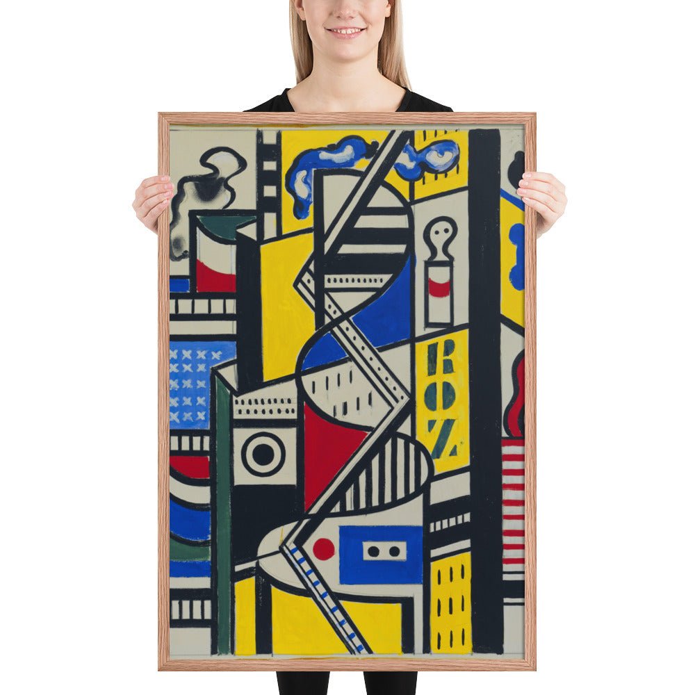 Study for Cinematic Mural, Study VI by Fernand Léger, Framed poster