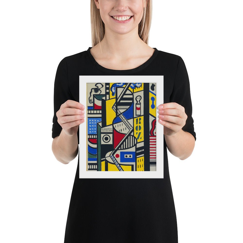 Study for Cinematic Mural, Study VI by Fernand Léger, Framed poster