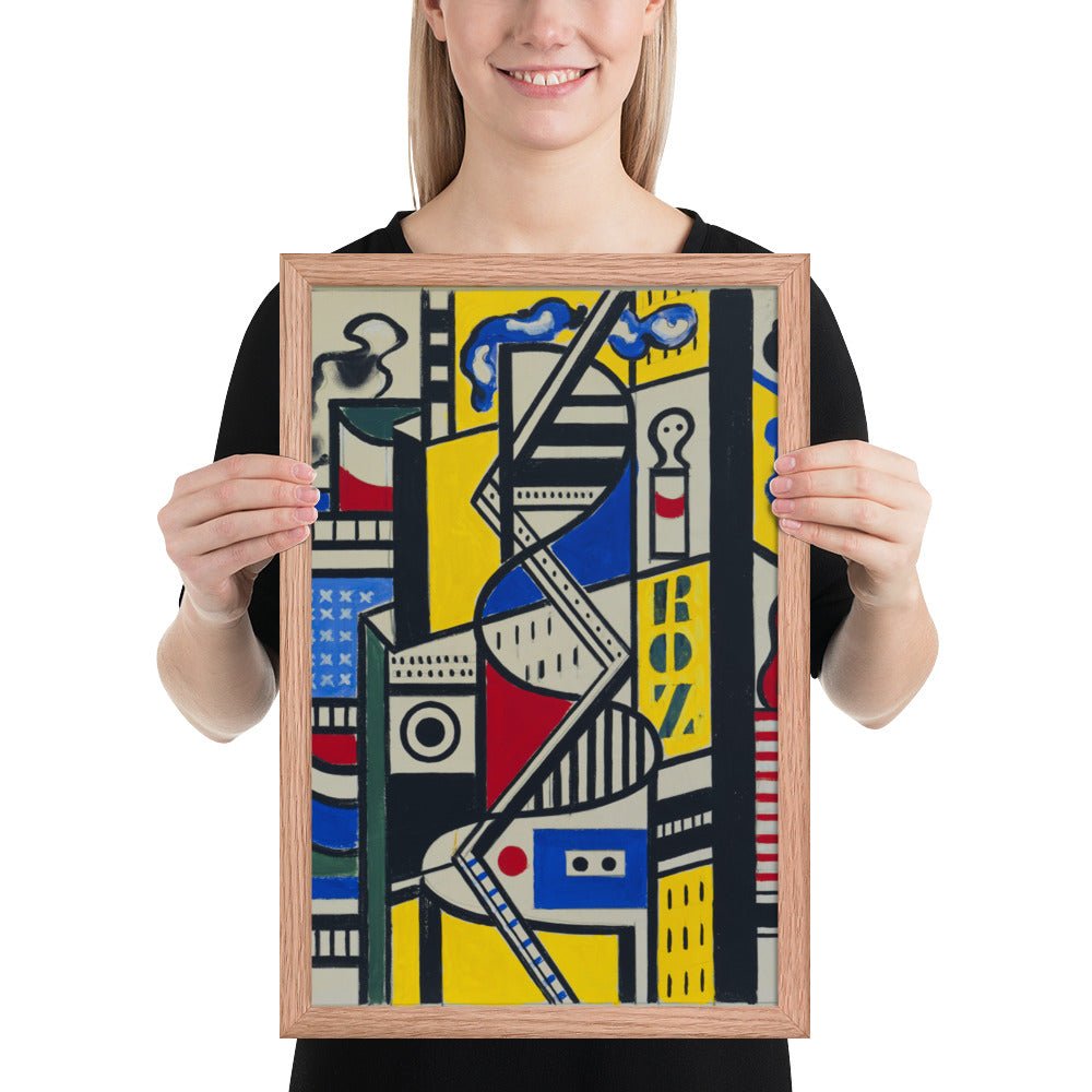 Study for Cinematic Mural, Study VI by Fernand Léger, Framed poster