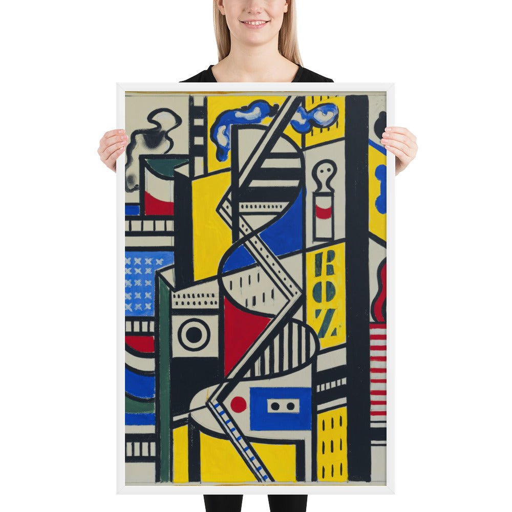 Study for Cinematic Mural, Study VI by Fernand Léger, Framed poster