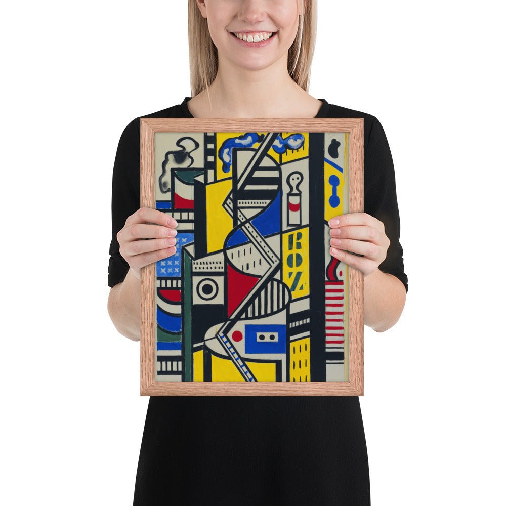 Study for Cinematic Mural, Study VI by Fernand Léger, Framed poster