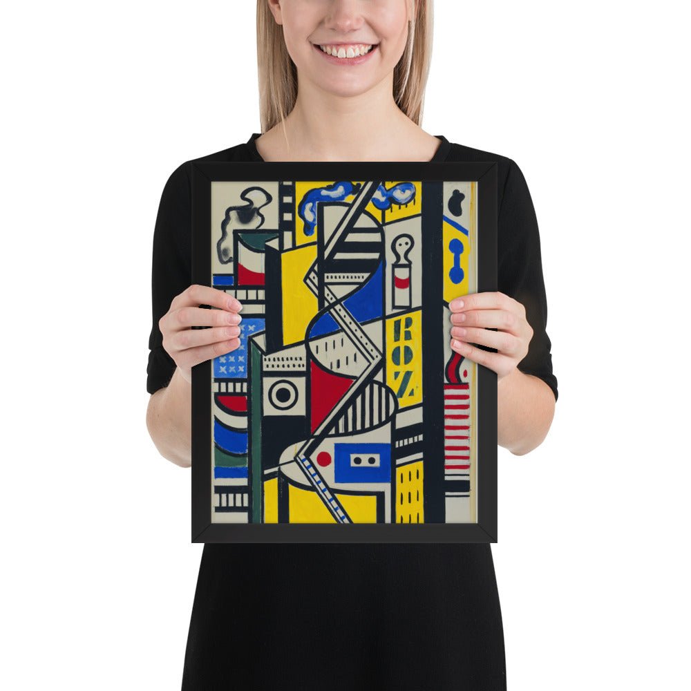 Study for Cinematic Mural, Study VI by Fernand Léger, Framed poster