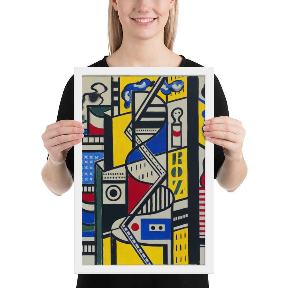 Study for Cinematic Mural, Study VI by Fernand Léger, Framed poster