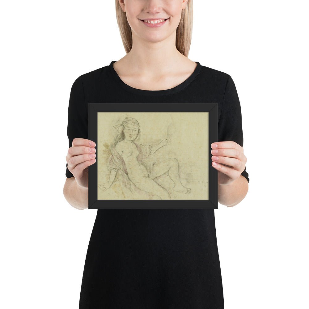 Study for the painting La Chambre Turque by Balthus, Framed poster