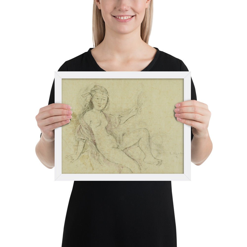 Study for the painting La Chambre Turque by Balthus, Framed poster